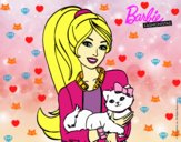 Barbie con su linda gatita