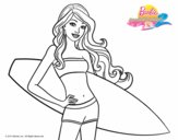 Barbie con tabla de surf