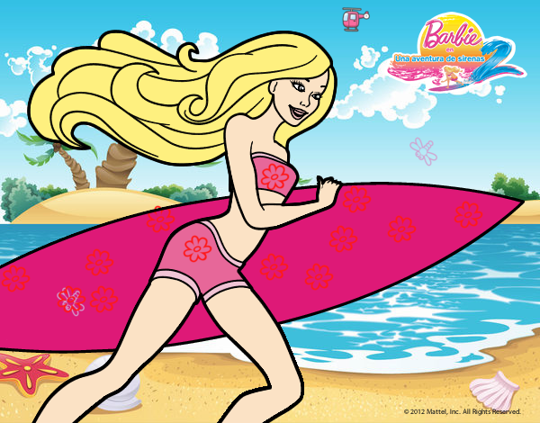 Barbie corre al agua