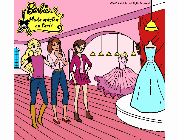 barbie quiere un vestido para su concurso de moda