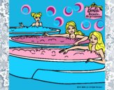 Barbie y sus amigas en el jacuzzi