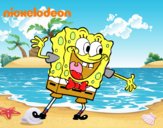 Bob Esponja saludando