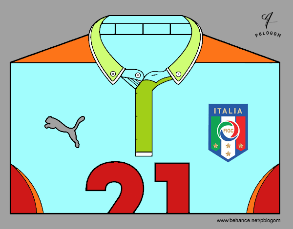 Camiseta del mundial de fútbol 2014 de Italia