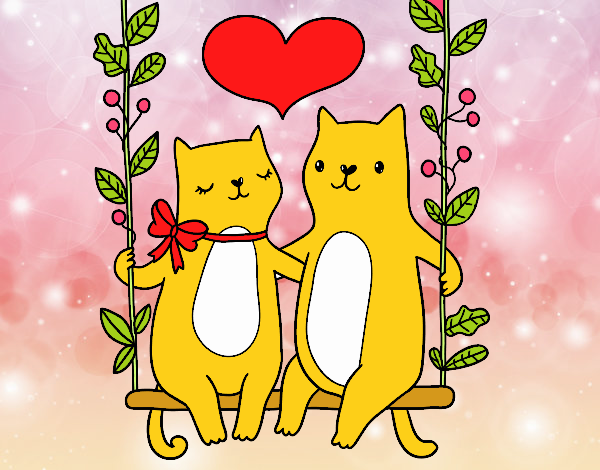 Gatitos enamorados