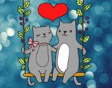 Gatitos enamorados