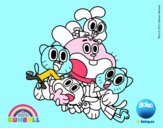 Gumball y amigos contentos