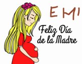 Mamá embarazada en el día de la madre