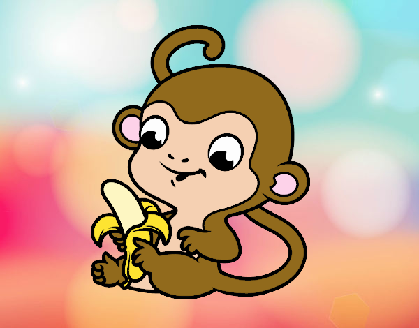 Monito con plátano