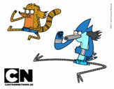 Mordecai y Rigby karatekas