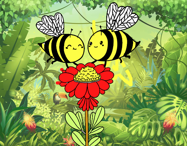 Pareja de abejas