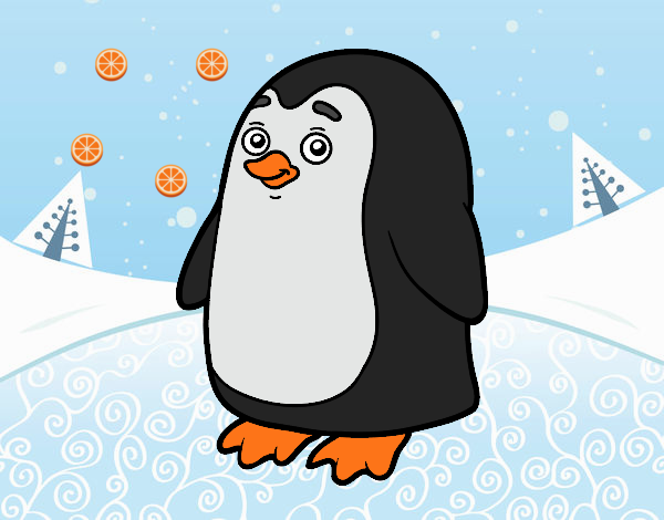 pinguino en hielo