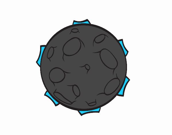 Planeta con cráteres