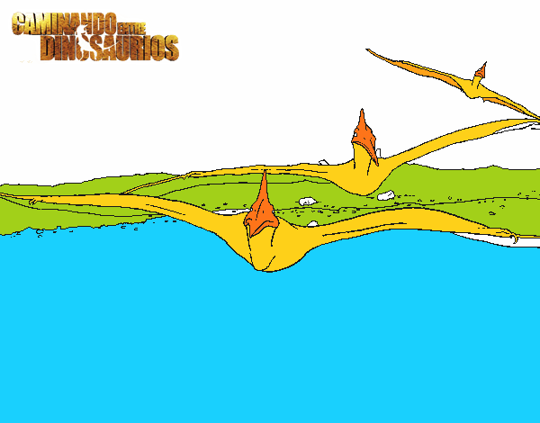 pterosaurios volando
