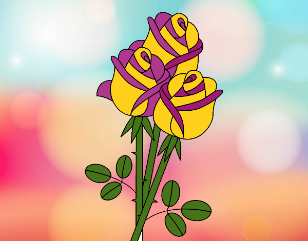 Dibujo de la rosa amarilla lila pintado por en  el día 30-03-20  a las 19:55:54. Imprime, pinta o colorea tus propios dibujos!