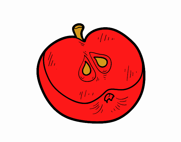 Una media manzana