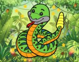 Una serpiente de cascabel