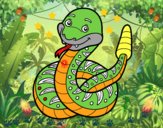 Una serpiente de cascabel