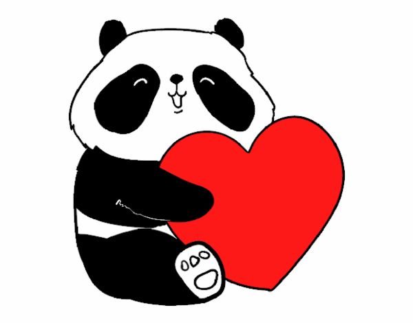 Dibujo De Amor Panda Pintado Por En Dibujos Net El Dia 06 04 20 A