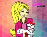 Barbie con su linda gatita