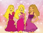 Barbie y sus amigas vestidas de fiesta