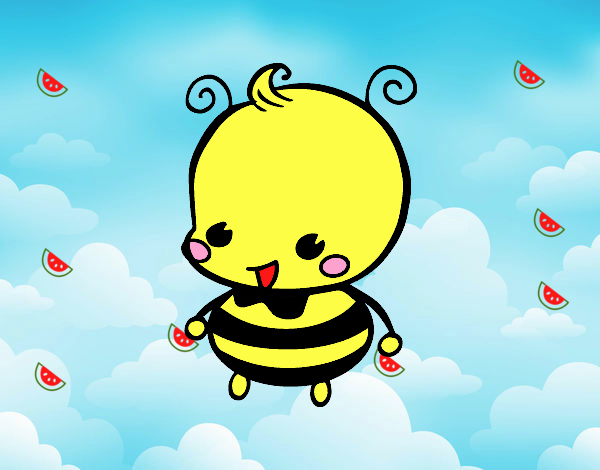 la bebe abeja en el cielo