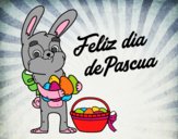 Conejo con muchos huevos de Pascua