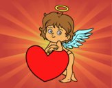 Cupido y un corazón