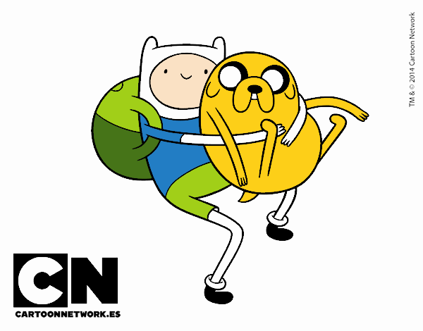 Jake y Finn abrazados