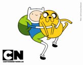 Finn y Jake abrazados