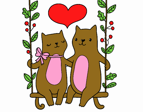 Gatitos enamorados