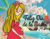 Mamá embarazada en el día de la madre