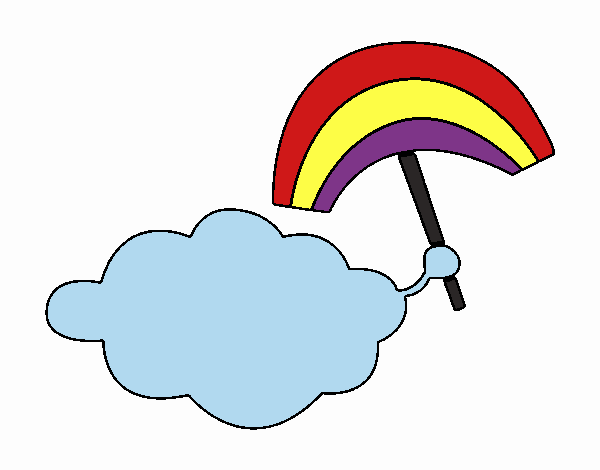 Dibujo de Nube con arcoiris pintado por en Dibujos.net el día 10-04-20