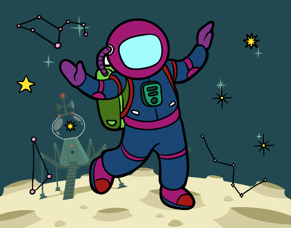astronauta colorido
