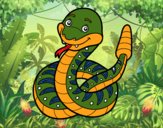 Una serpiente de cascabel