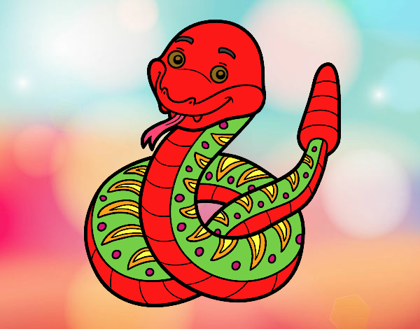 Una serpiente de cascabel