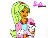 Barbie con su linda gatita