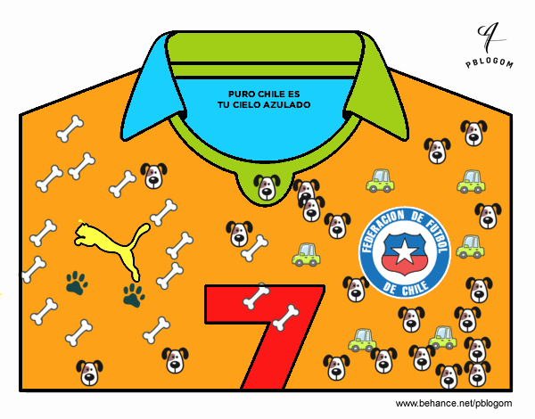 Camiseta del mundial de fútbol 2014 de Chile