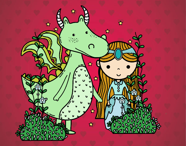 Dragón y princesa