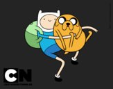 Finn y Jake abrazados