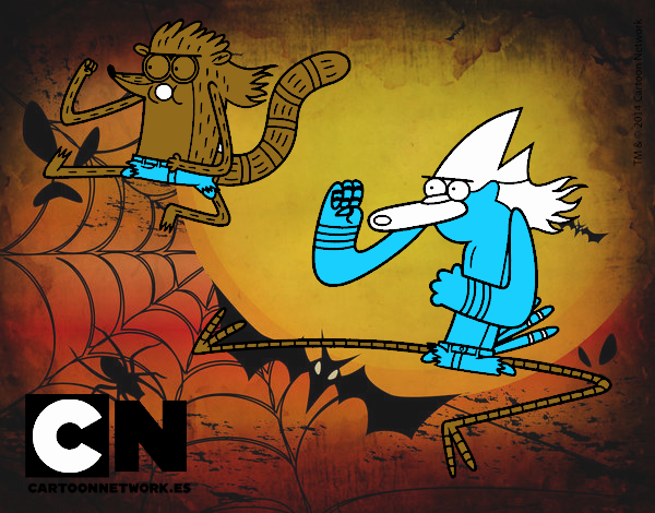 Mordecai y Rigby karatekas