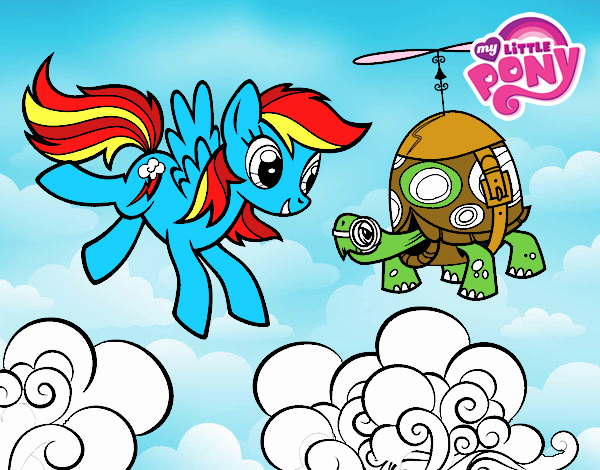 Rainbow Dash y la tortuga tanque