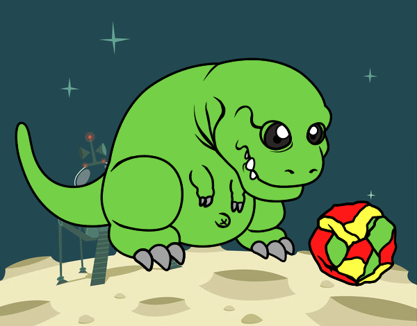 Tyrannosaurus rex jugando