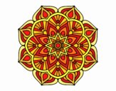 Un mandala de flor oriental