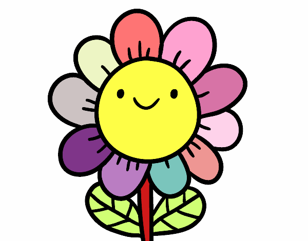 Dibujo de Una flor sonriente pintado por en Dibujos.net el día 15 ...
