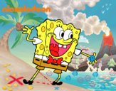 Bob Esponja saludando