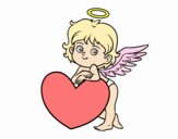 Cupido y un corazón