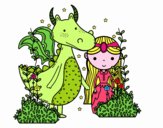 Dragón y princesa