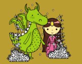 Dragón y princesa