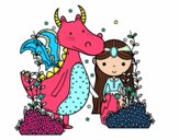 Dragón y princesa