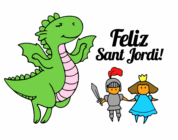 Tarjetas y dibujos de Sant Jordi para imprimir  Manualidades  Leyenda de sant  jordi Dibujos Jordi